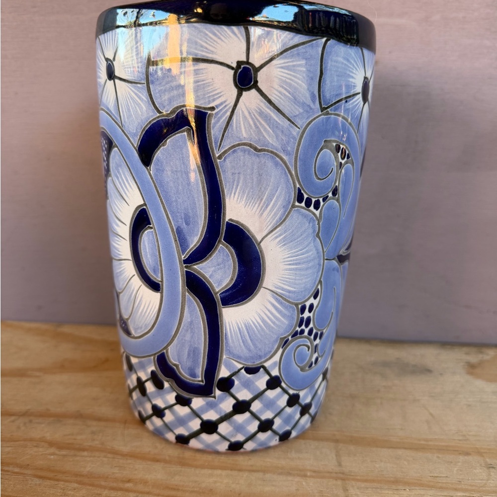 Mexican Talavera Half-Face Planter, Pottery - Picture 3 of 7